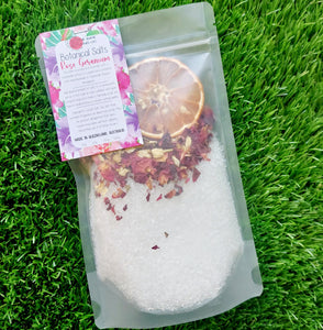 *CLEARANCE* Botanical Salt Soak in recyclable bag 250g ROSE GERANIUM (FO)