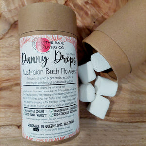 Australian made Dunny Drops in Biodegradable Cylinder - **14pk** Toilet fizzies. Toilet bombs.